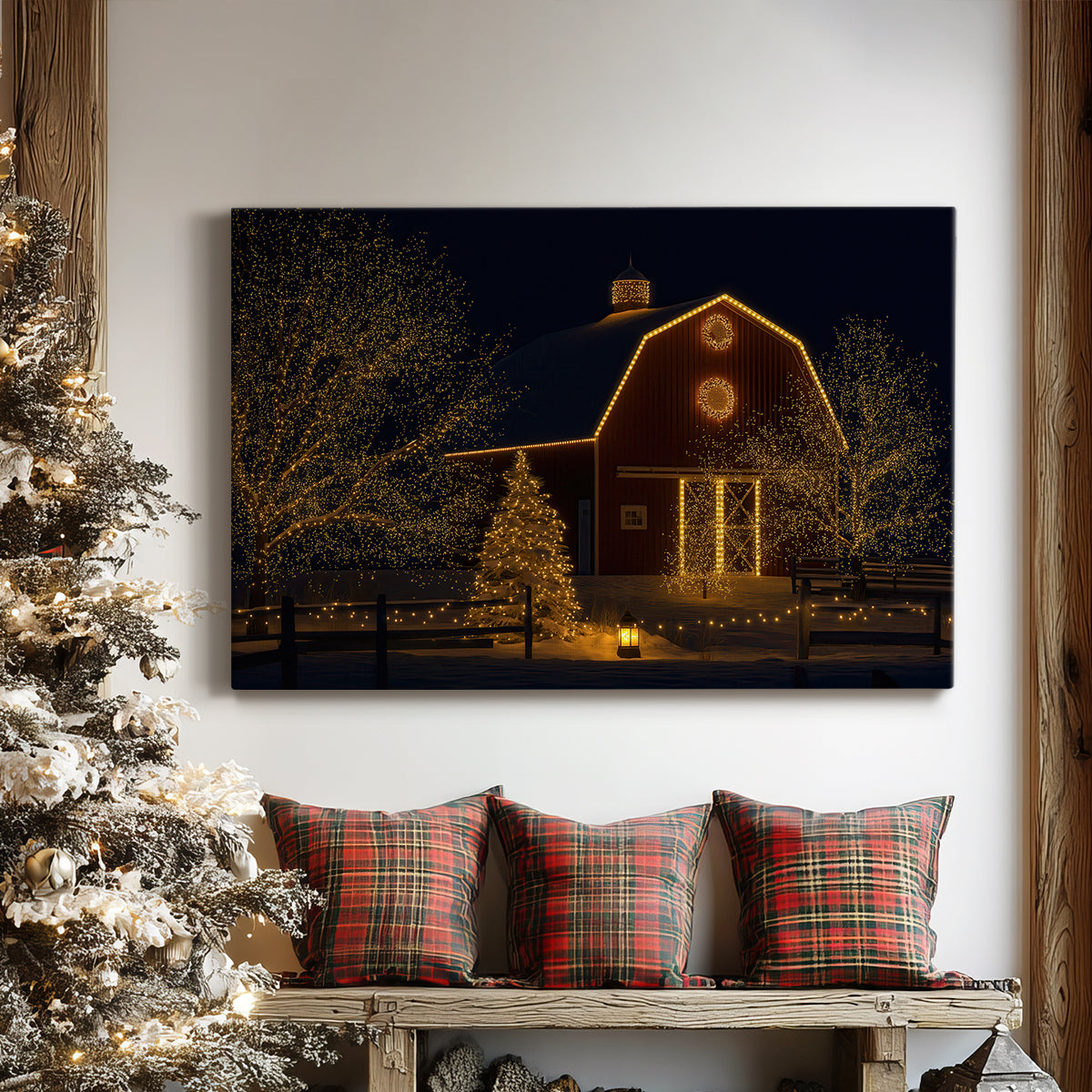 Night of Honeyed Village - Canvas Art Print