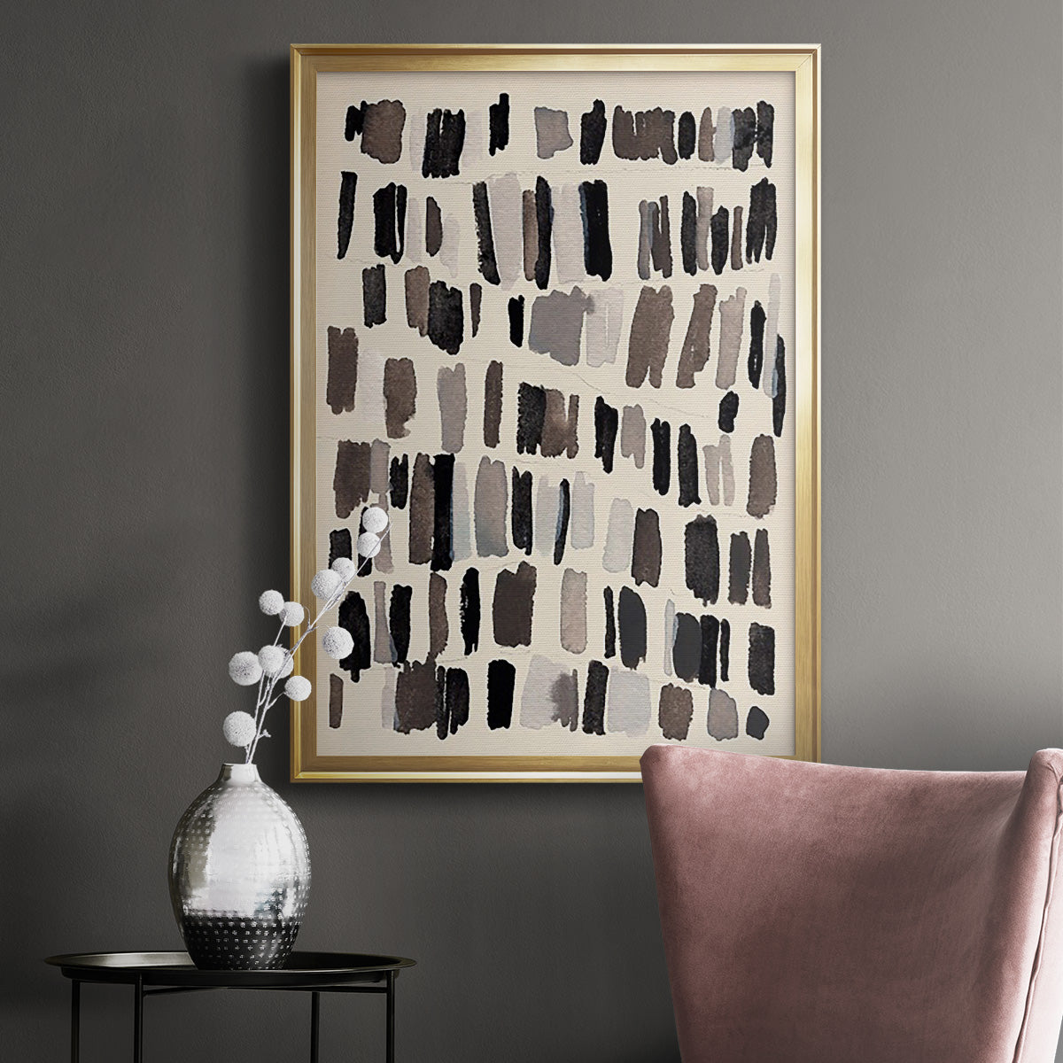 Chalk and Flint III - Modern Framed Canvas Print