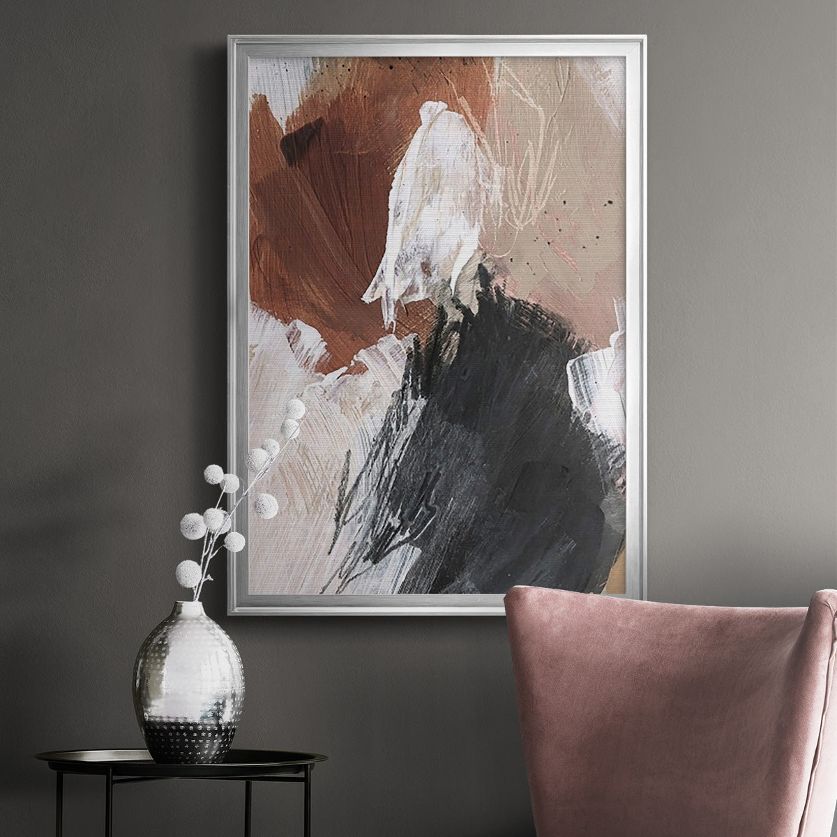 Unbleached Neutrals II - Modern Framed Canvas Print