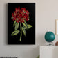 Crimson Flowers on Black (A) II Premium Gallery Wrapped Canvas - Ready to Hang