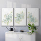 Seafoam Petals I - Framed Premium Gallery Wrapped Canvas L Frame 3 Piece Set - Ready to Hang