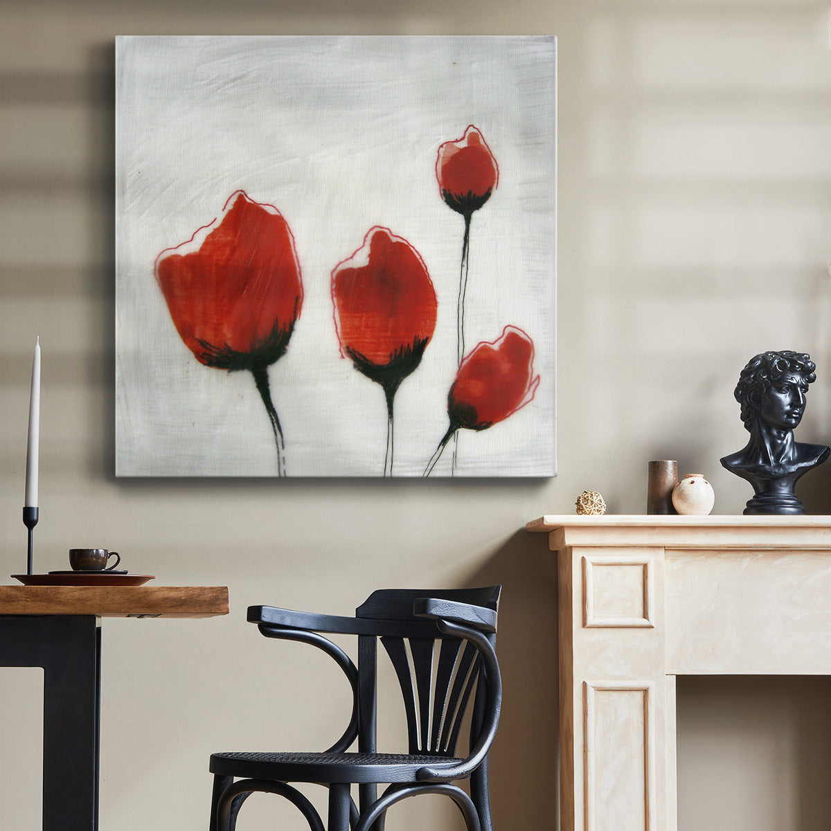 Red Drops V - Canvas Art Print