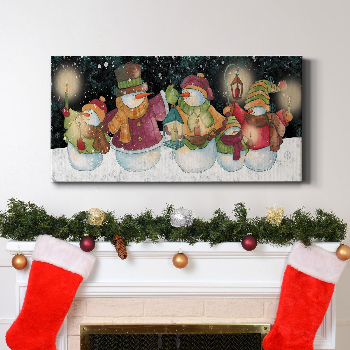 Christmas Lineup Premium Gallery Wrapped Canvas - Ready to Hang