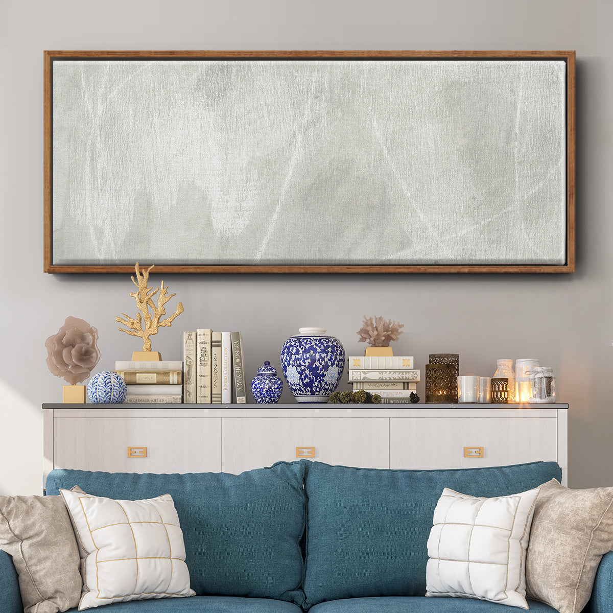 Stone Shadows II - Floater Framed Canvas Print