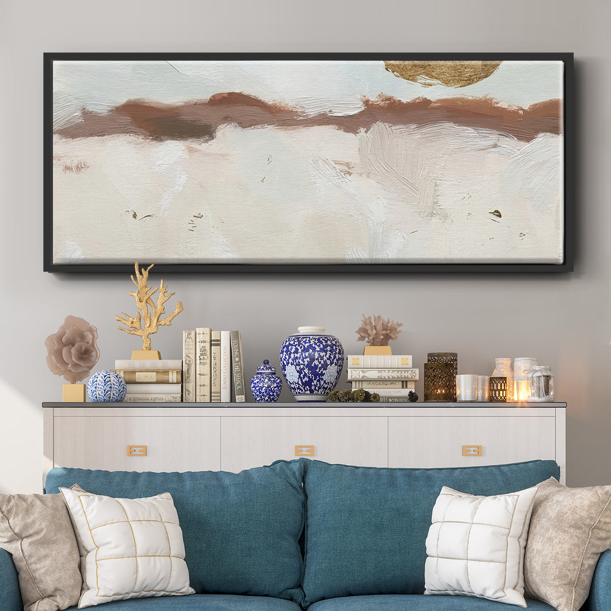 Winter Medallion II - Floater Framed Canvas Print