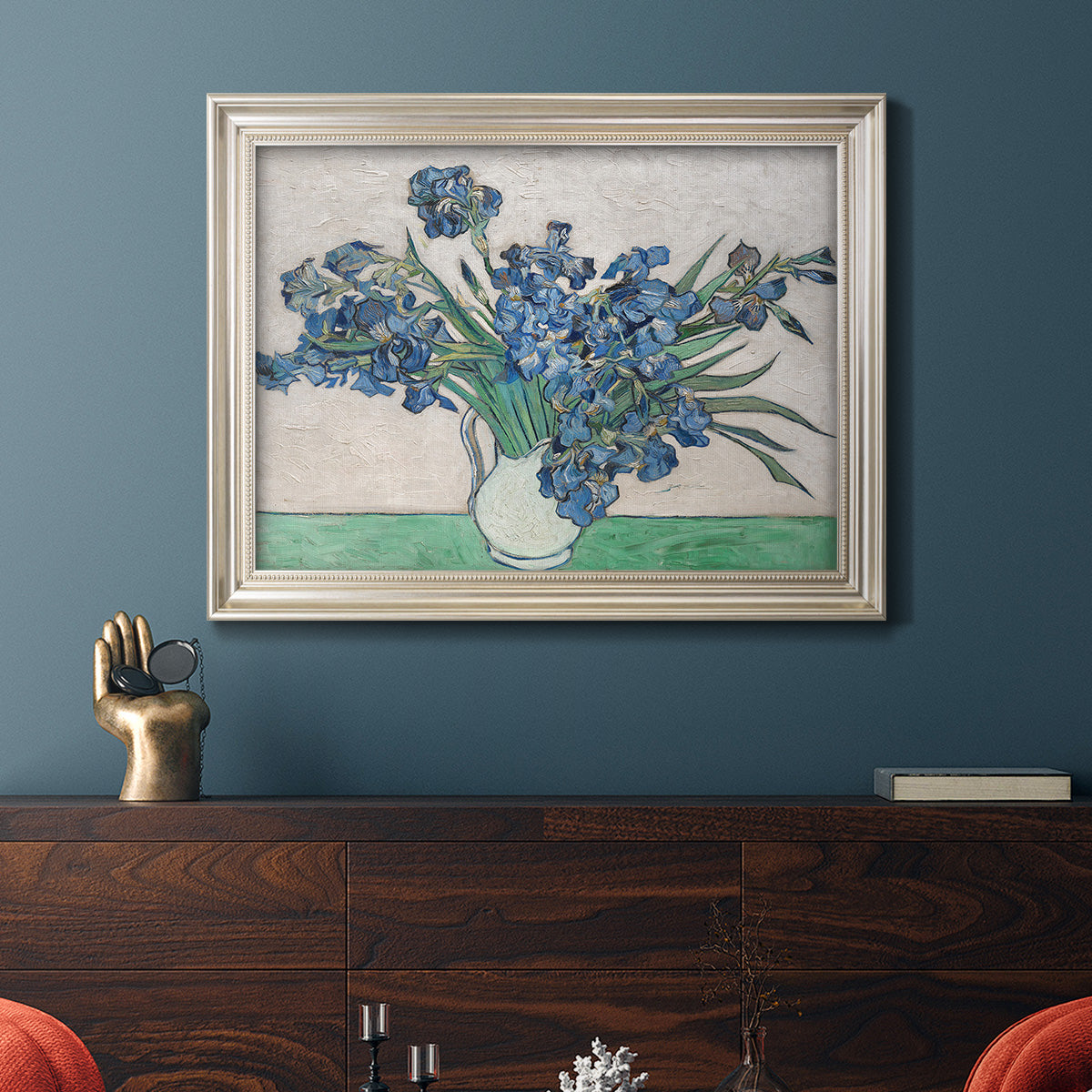 Irises II - Ornate Framed Canvas Print