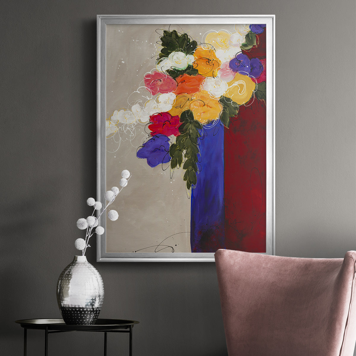 For Me - Modern Framed Canvas Print