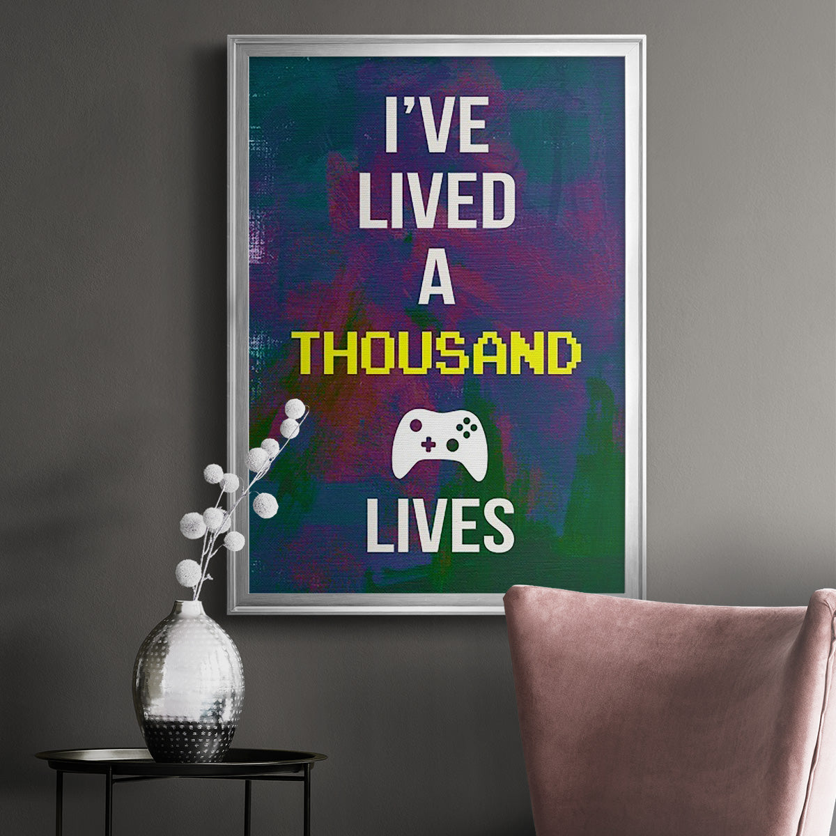 Gamer at Play I - Modern Framed Canvas Print