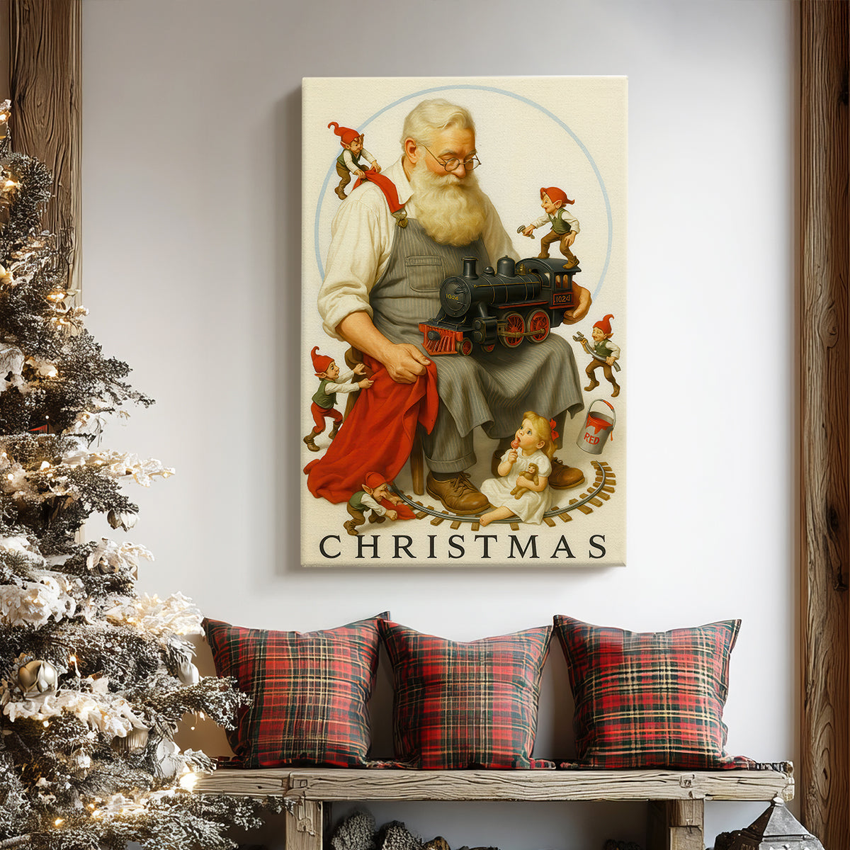 Gilded Icicles Square - Canvas Art Print