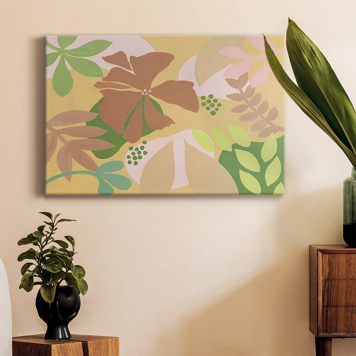 Neutral Blooms IV Premium Gallery Wrapped Canvas - Ready to Hang