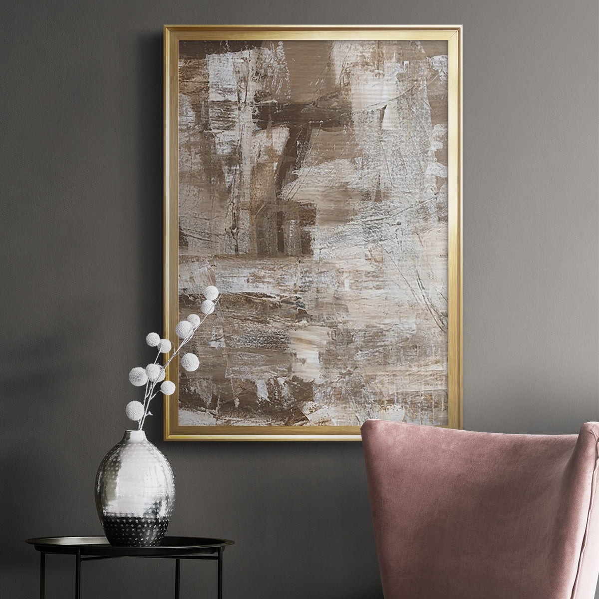 Bronzed II - Modern Framed Canvas Print