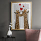 Giraffe Love - Modern Framed Canvas Print