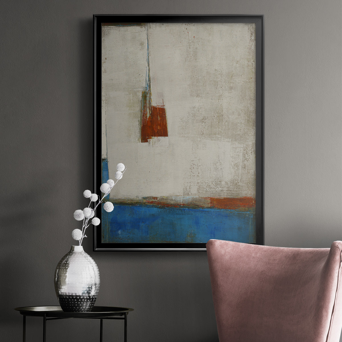 Take that Road - Modern Framed Canvas Print