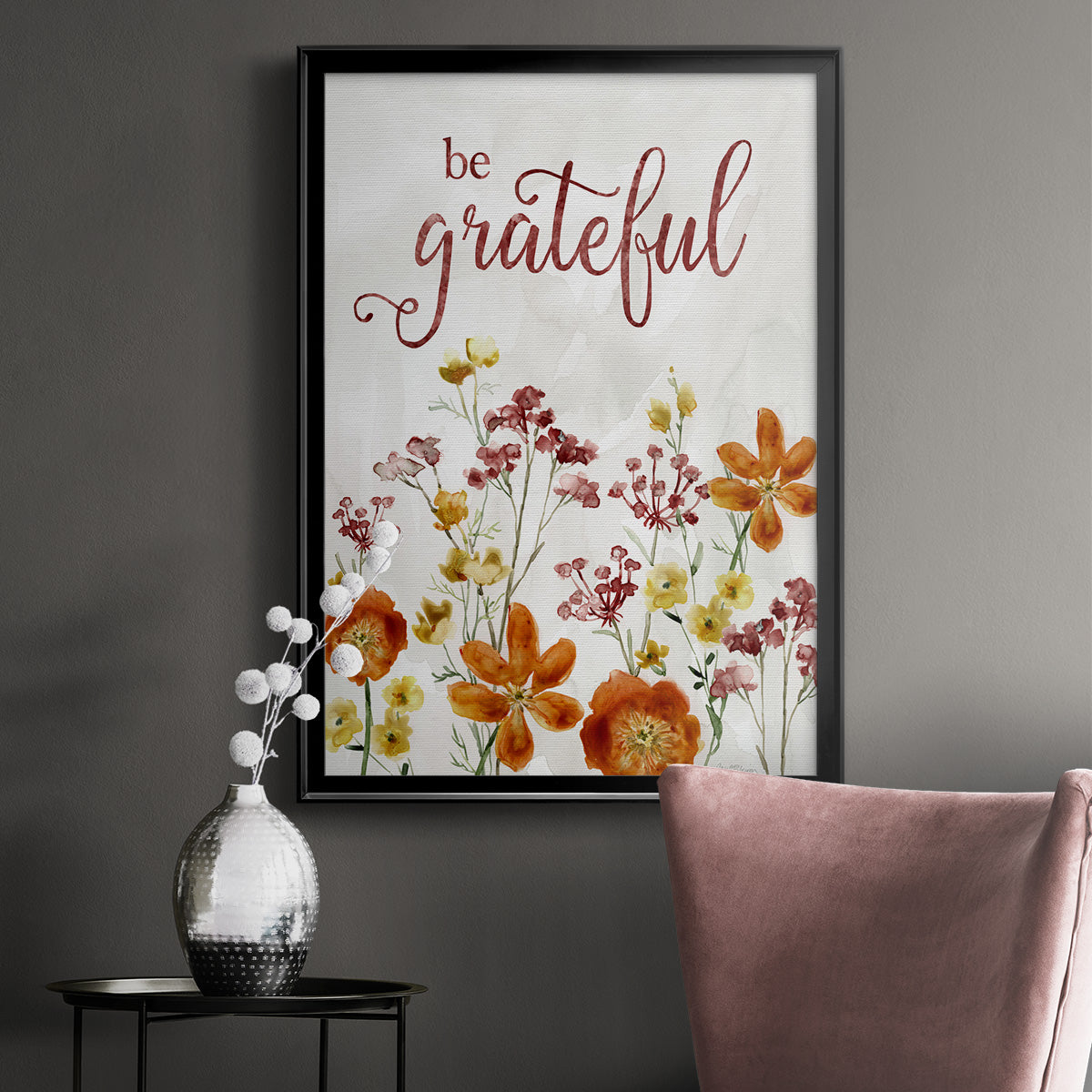 Grateful Catalina Bouquet - Modern Framed Canvas Print