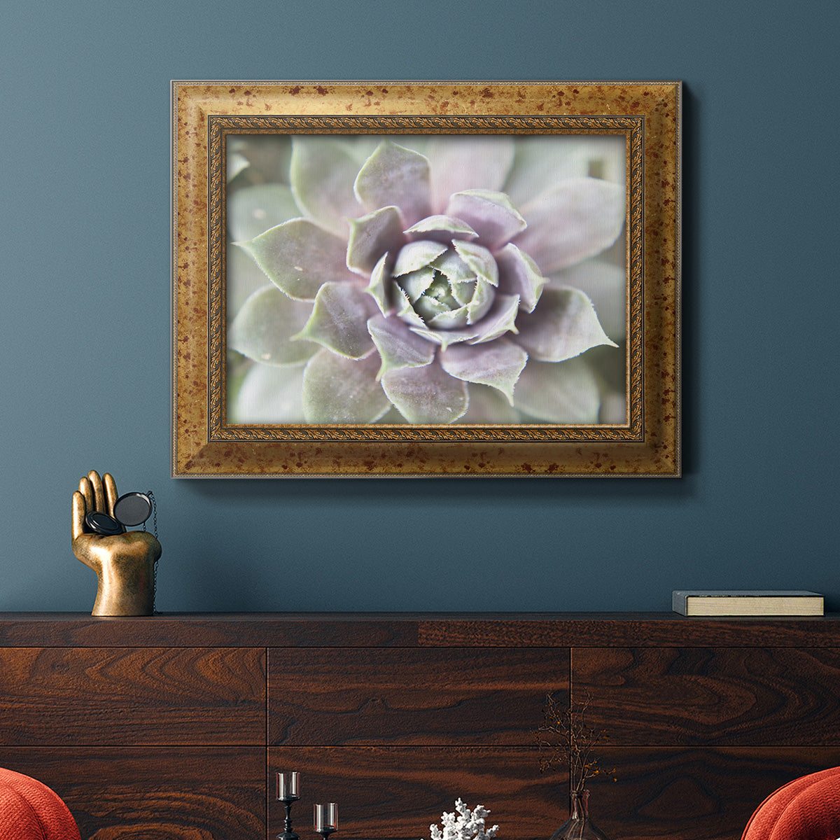 Succulent Glow II - Ornate Framed Canvas Print