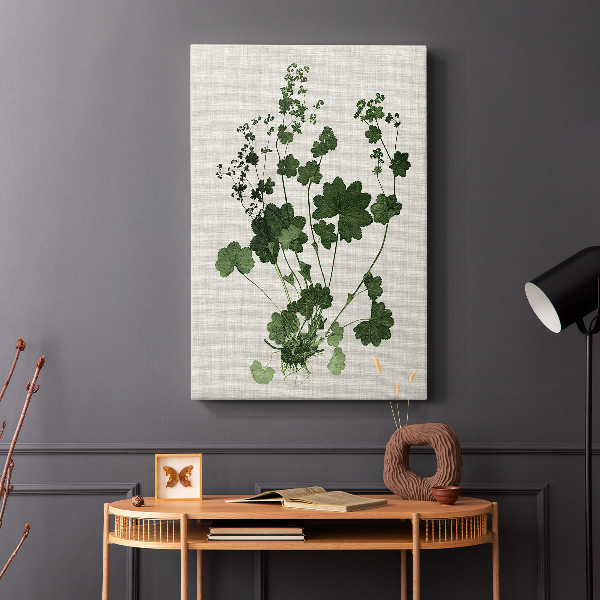 Forest Foliage on Linen III - Canvas Art Print