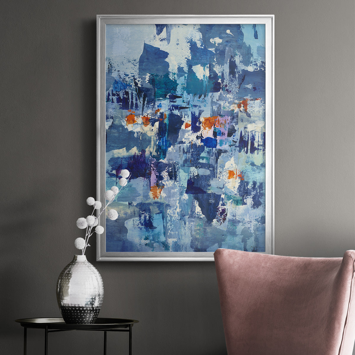 Reticent III - Modern Framed Canvas Print