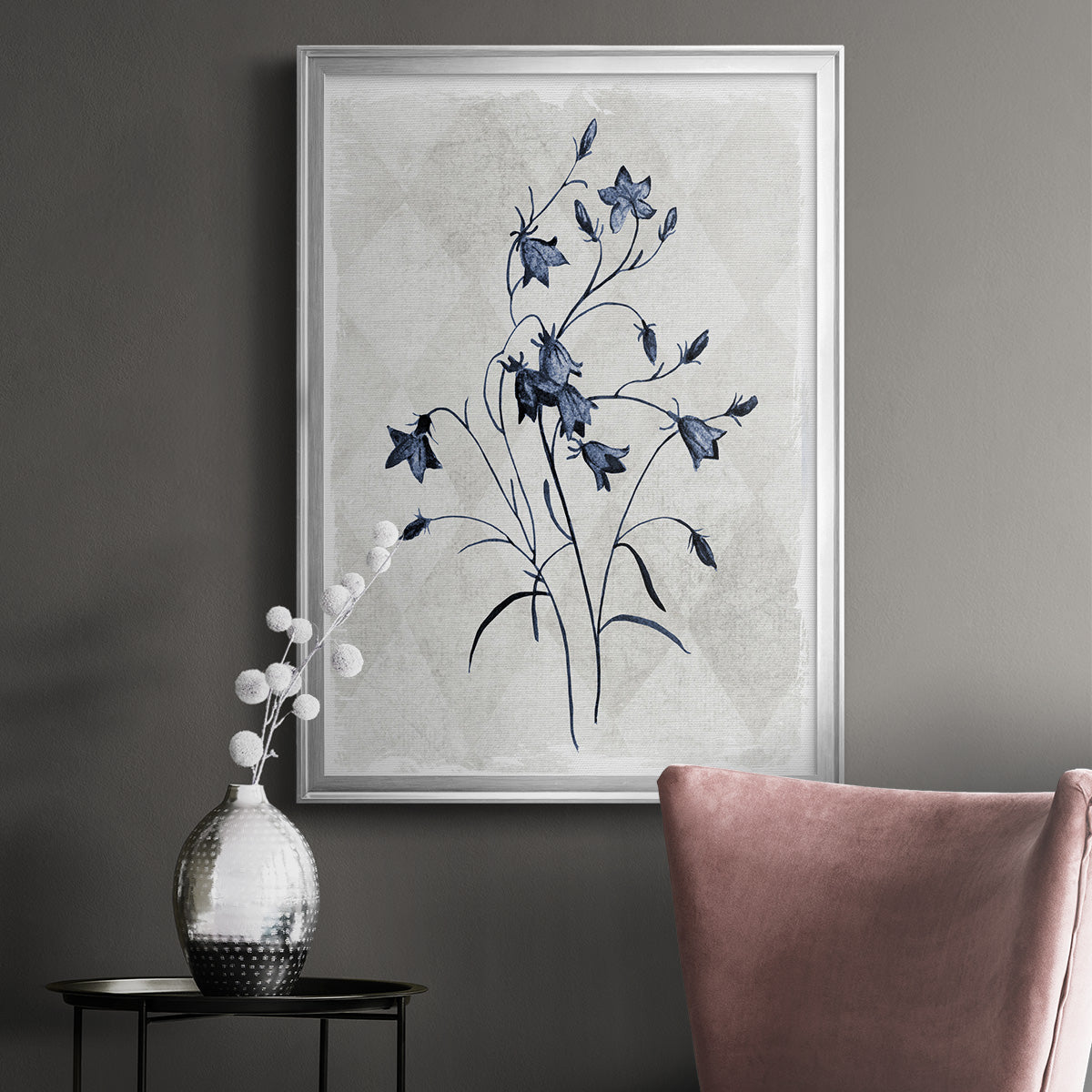 Harlequin Botanical II - Modern Framed Canvas Print
