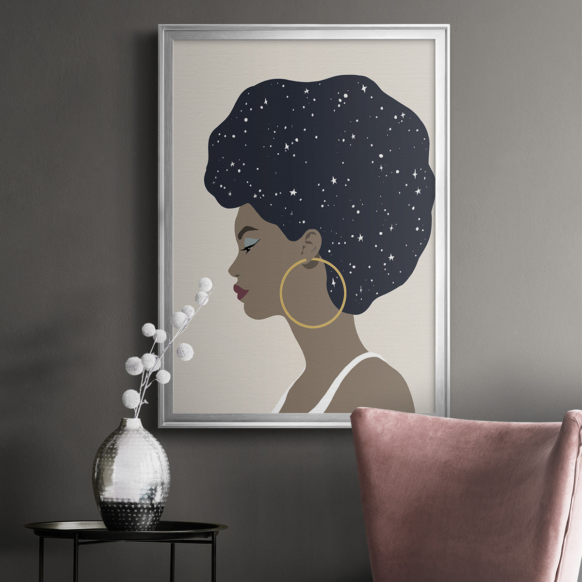 Heavenly Hair I - Modern Framed Canvas Print