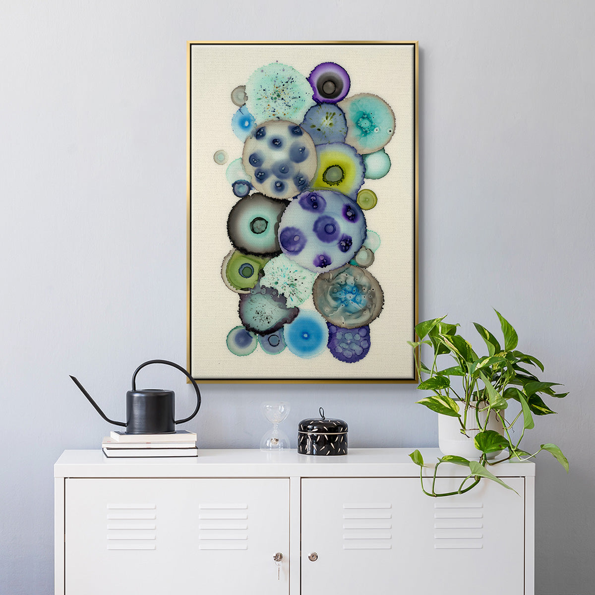 Geodes II - Framed Premium Gallery Wrapped Canvas L Frame - Ready to Hang