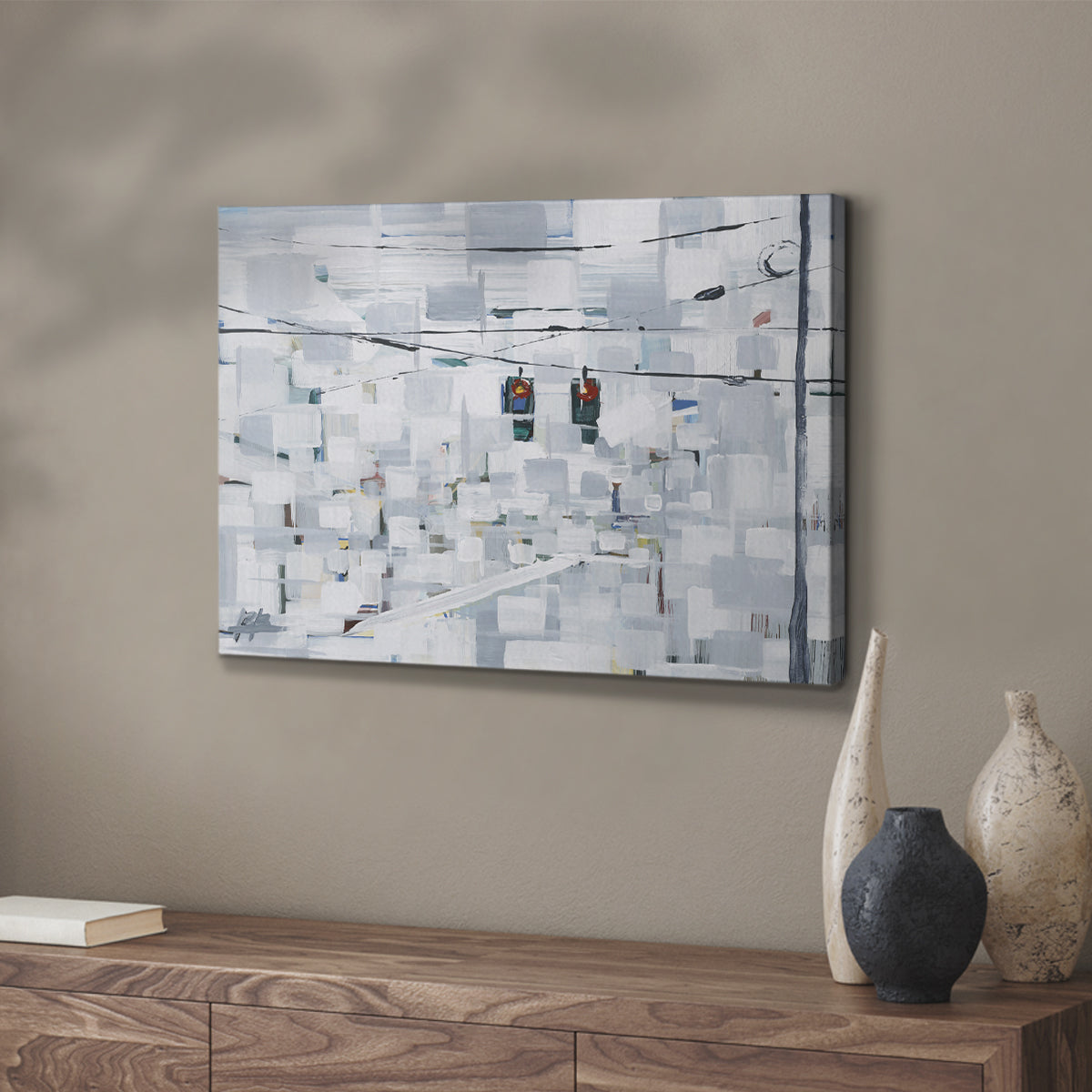 Stop on White - Canvas Art Print