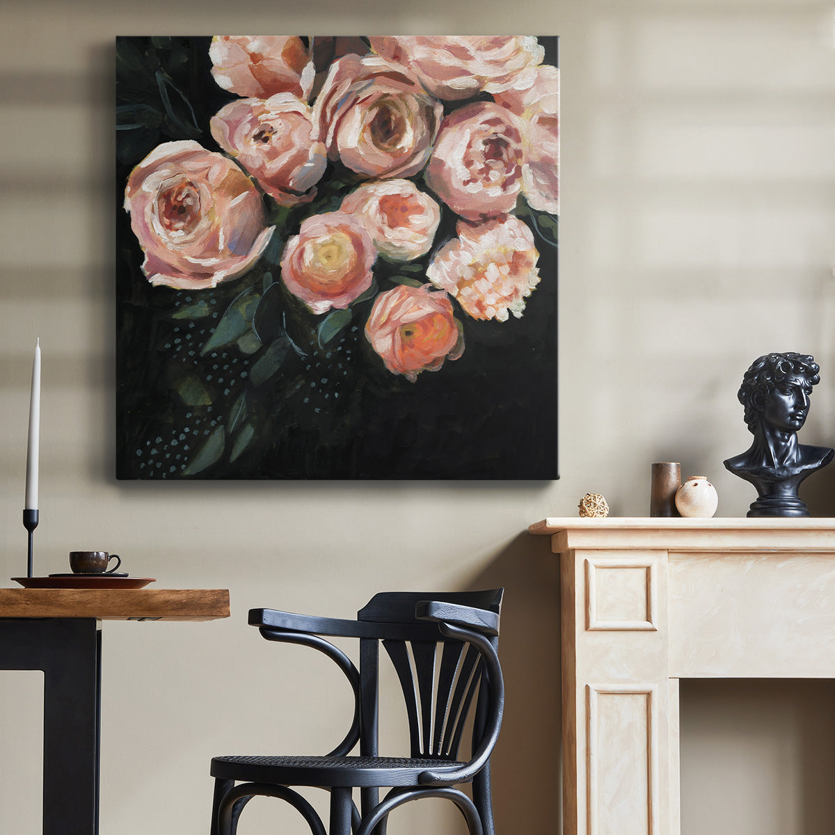 Peachy Blooms II - Canvas Art Print