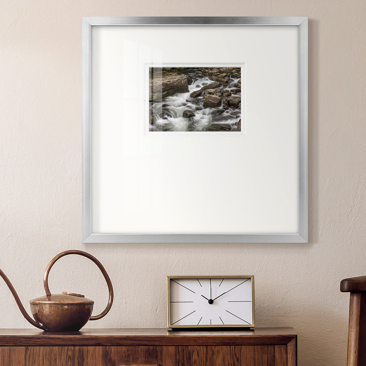 Rushing Calm- Premium Framed Print Double Matboard