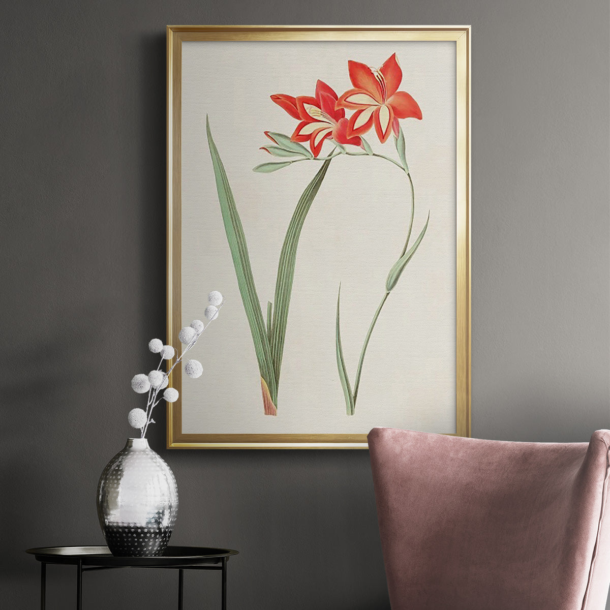 Flowers of the Seasons IV - Modern Framed Canvas Print