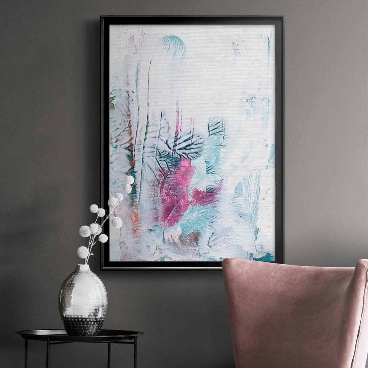 Magneta Coral I - Modern Framed Canvas Print