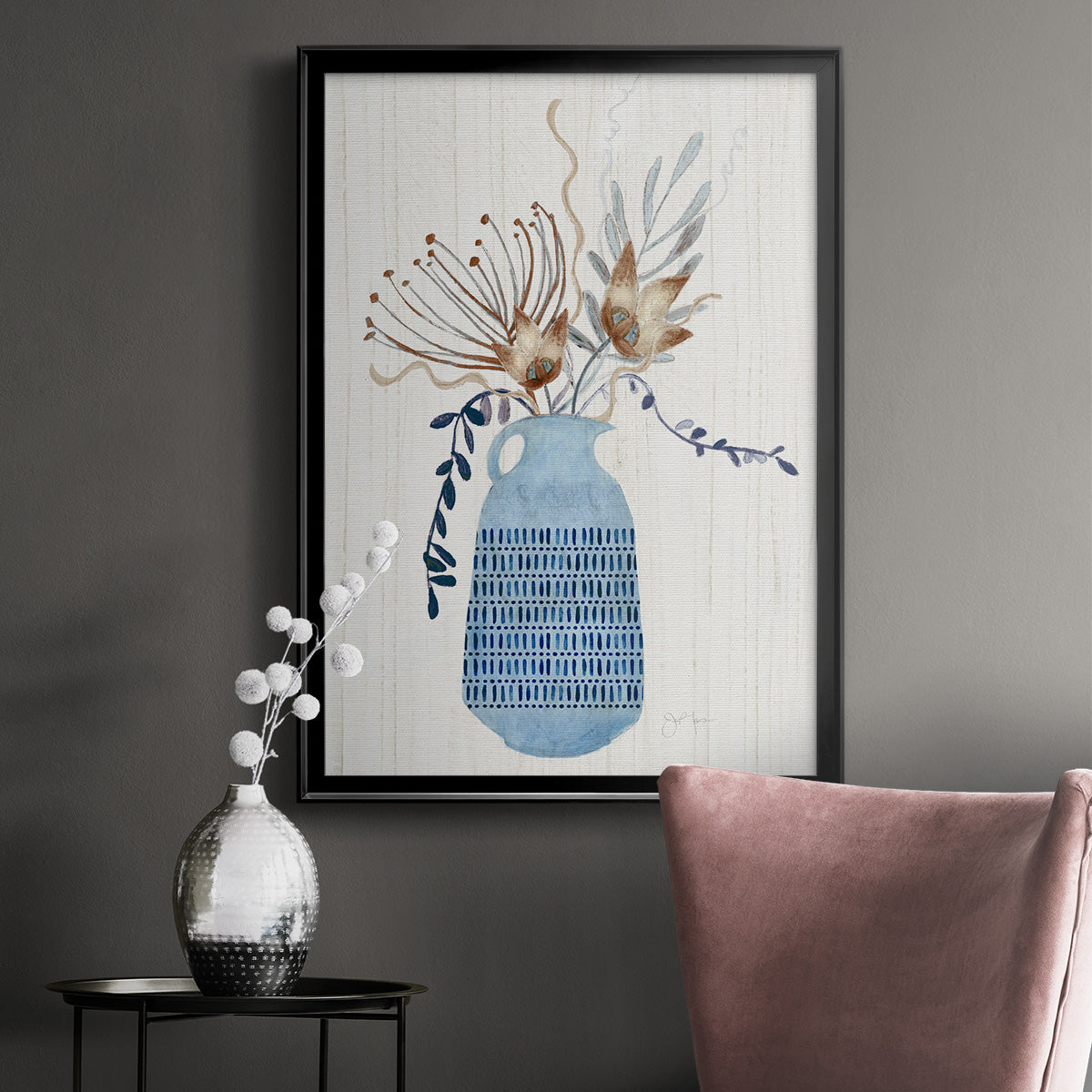Boho Arrangement I - Modern Framed Canvas Print