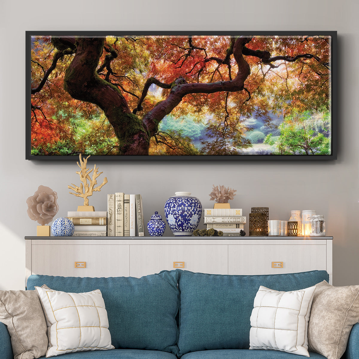 Dreaming of October - Floater Framed Canvas Print