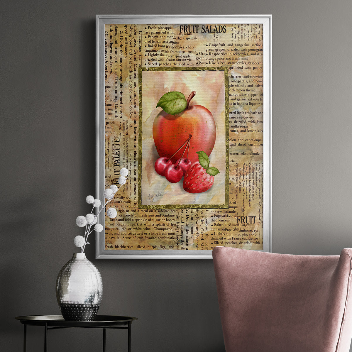 Mixed Fruit I - Modern Framed Canvas Print