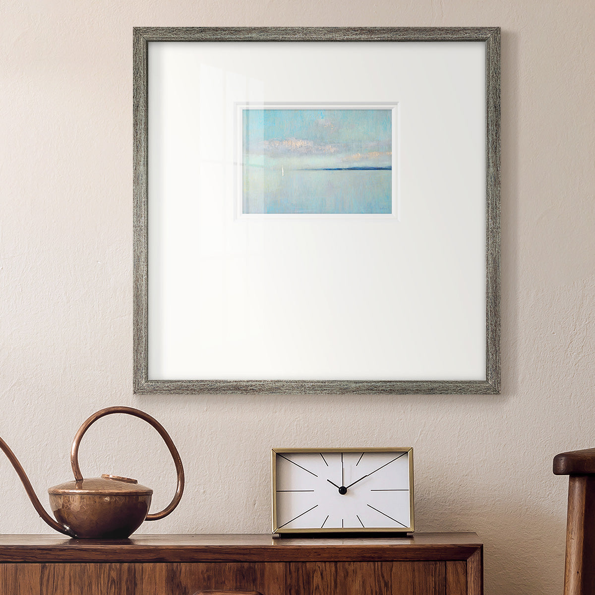 Sunrise Haze - Double Matboard Framed Print