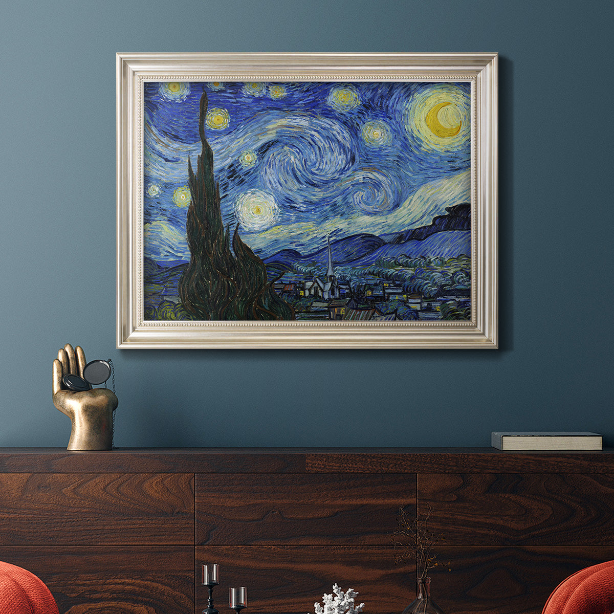 Starry Night - Ornate Framed Canvas Print