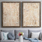 Walnut Damask I - Premium Framed Canvas 2 Piece Set - Ready to Hang