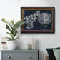 Foliage on Navy I Premium Framed Canvas- Ready to Hang