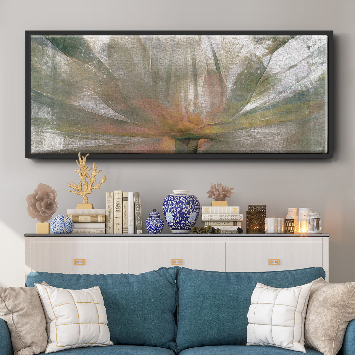 Lily Light - Floater Framed Canvas Print