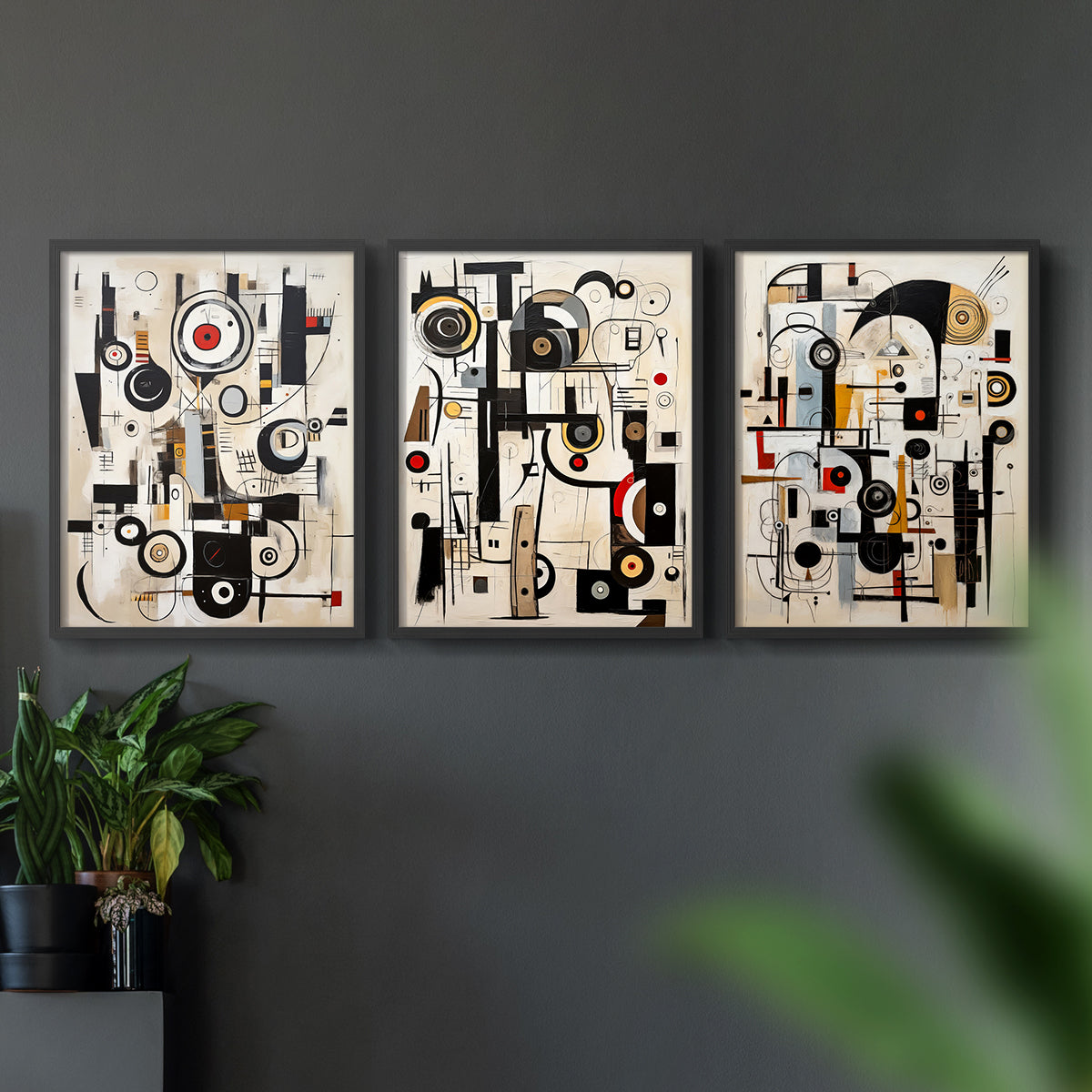 Abstract Series CLXVIII - Restickable Framed Art Set