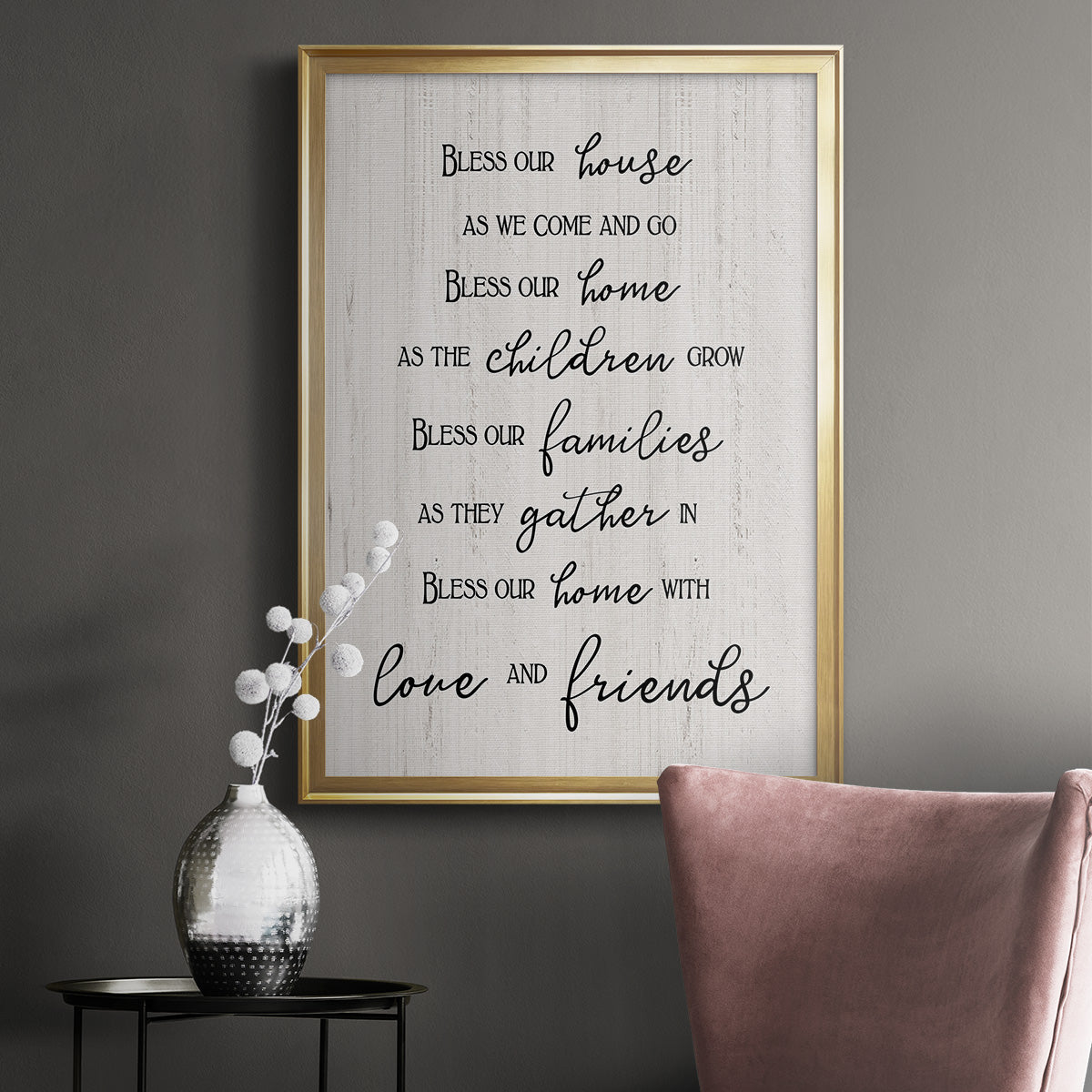 Love and Friends - Modern Framed Canvas Print