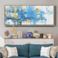 Metro Blue - Floater Framed Canvas Print