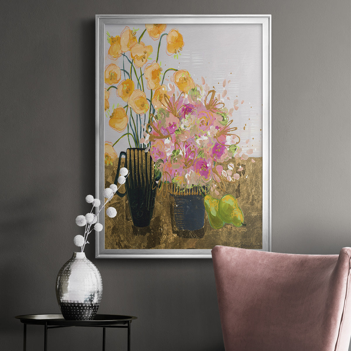 Not So Still Life - Modern Framed Canvas Print