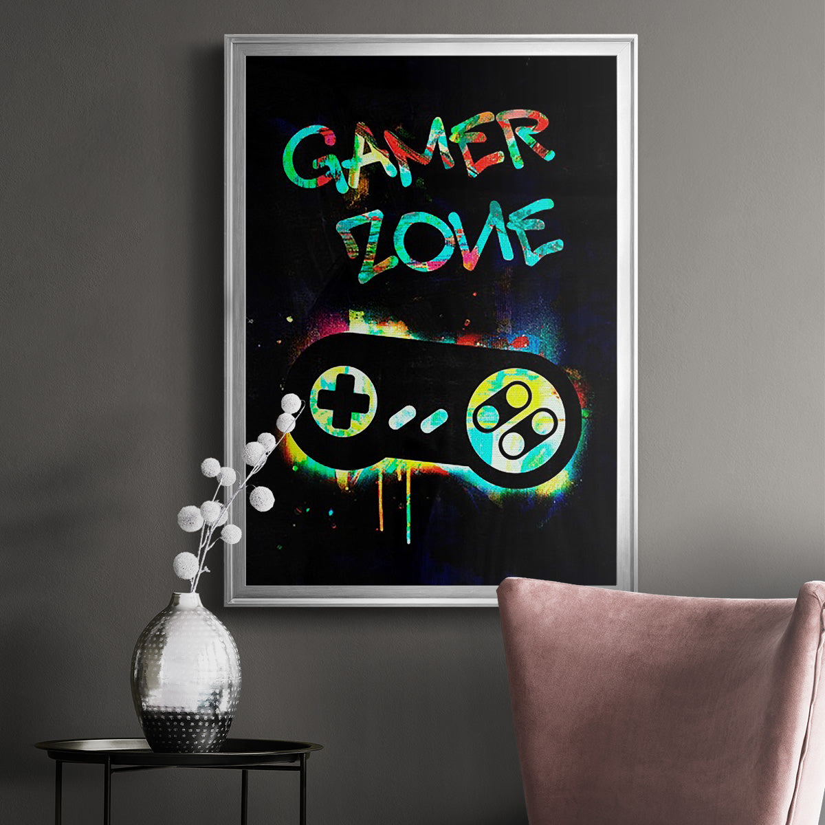 Gamer Tag IV - Modern Framed Canvas Print