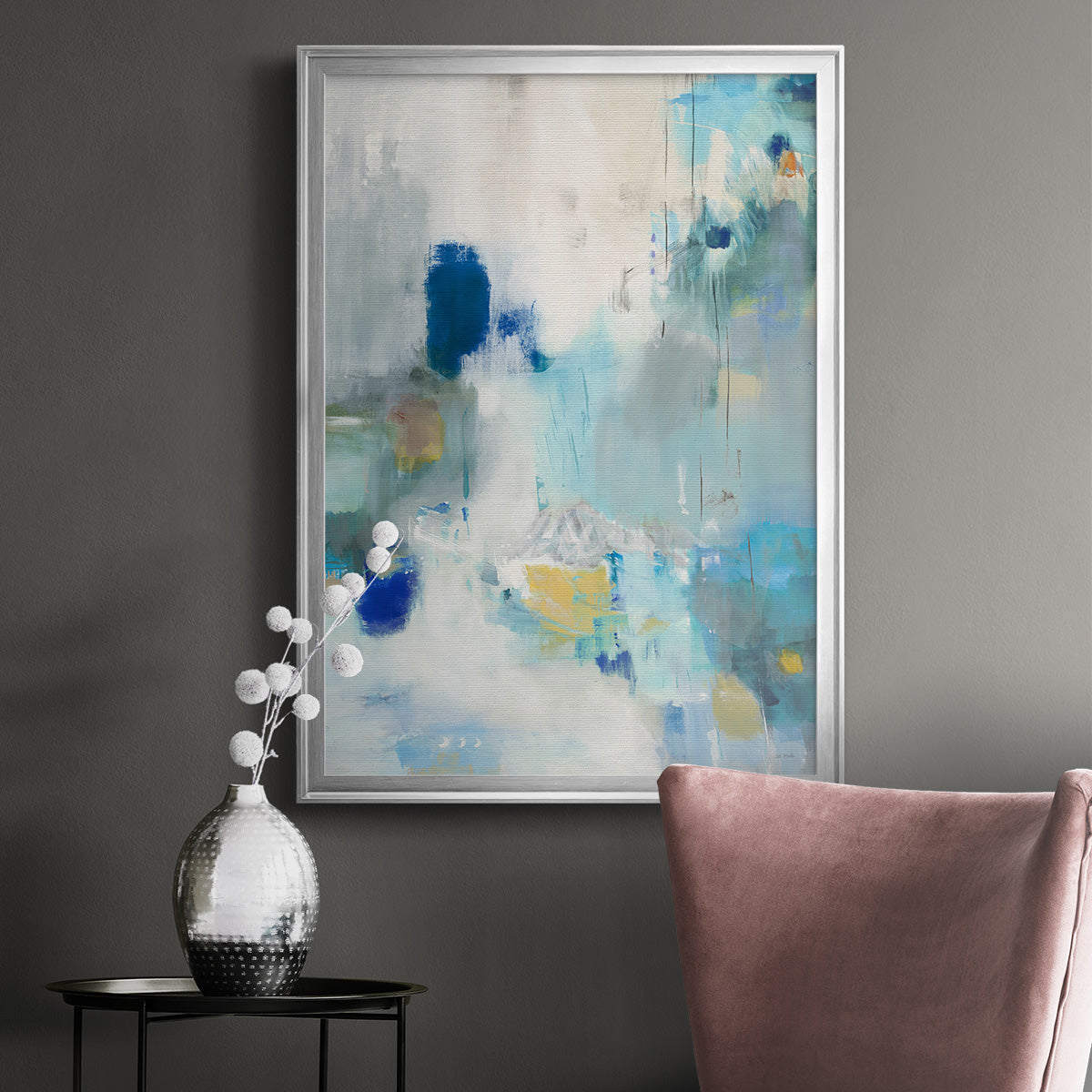 Celeste Motion II - Modern Framed Canvas Print