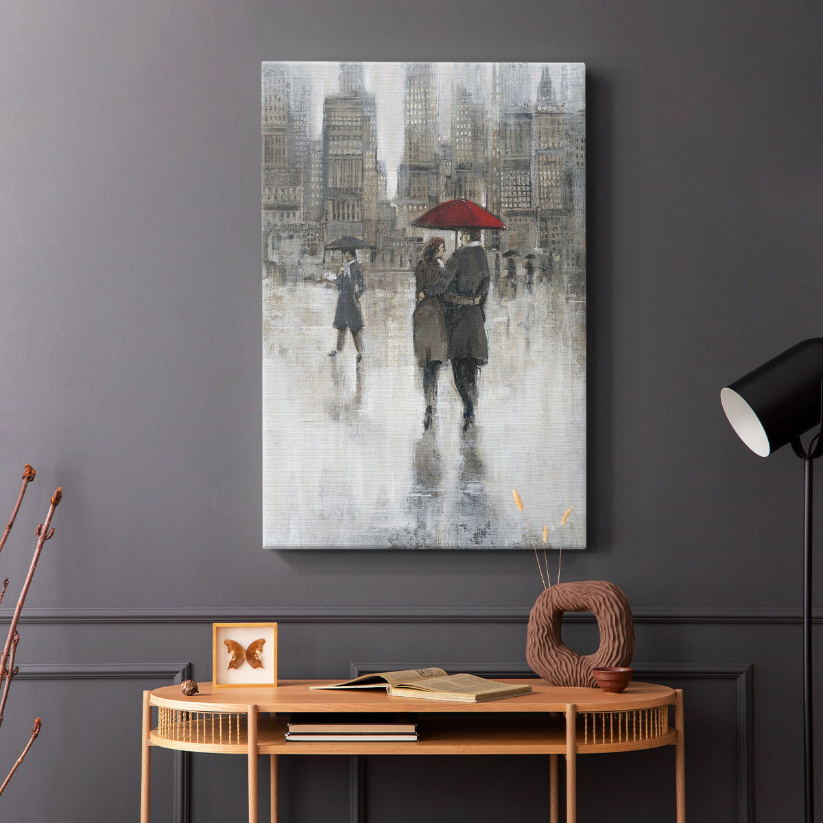Rain in The City II - Canvas Art Print
