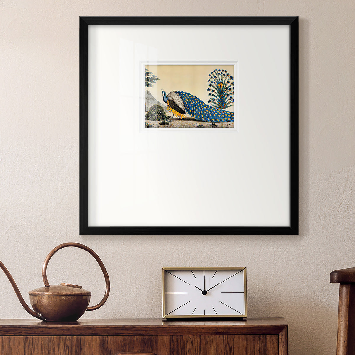 Peacock Plum Premium Framed Print Double Matboard