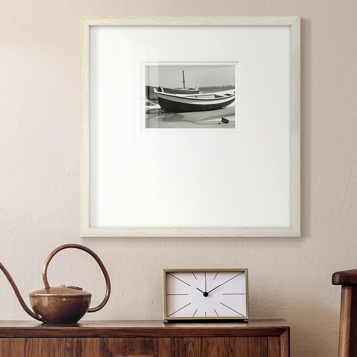 Vintage Rowboat I Premium Framed Print Double Matboard