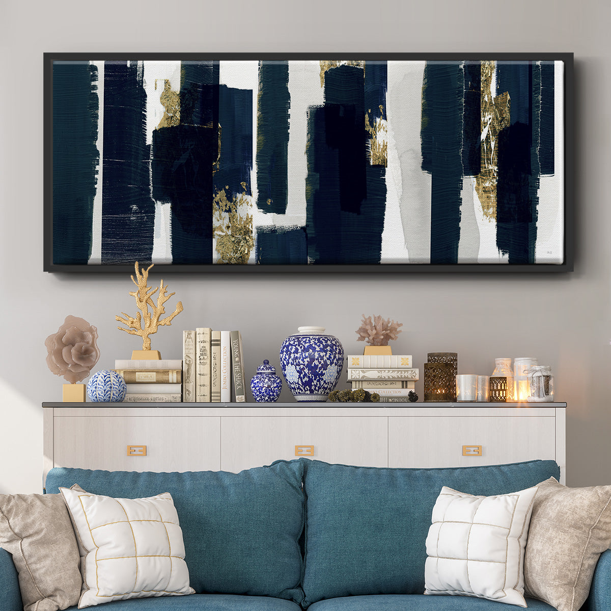 Brooklyn Walk - Floater Framed Canvas Print