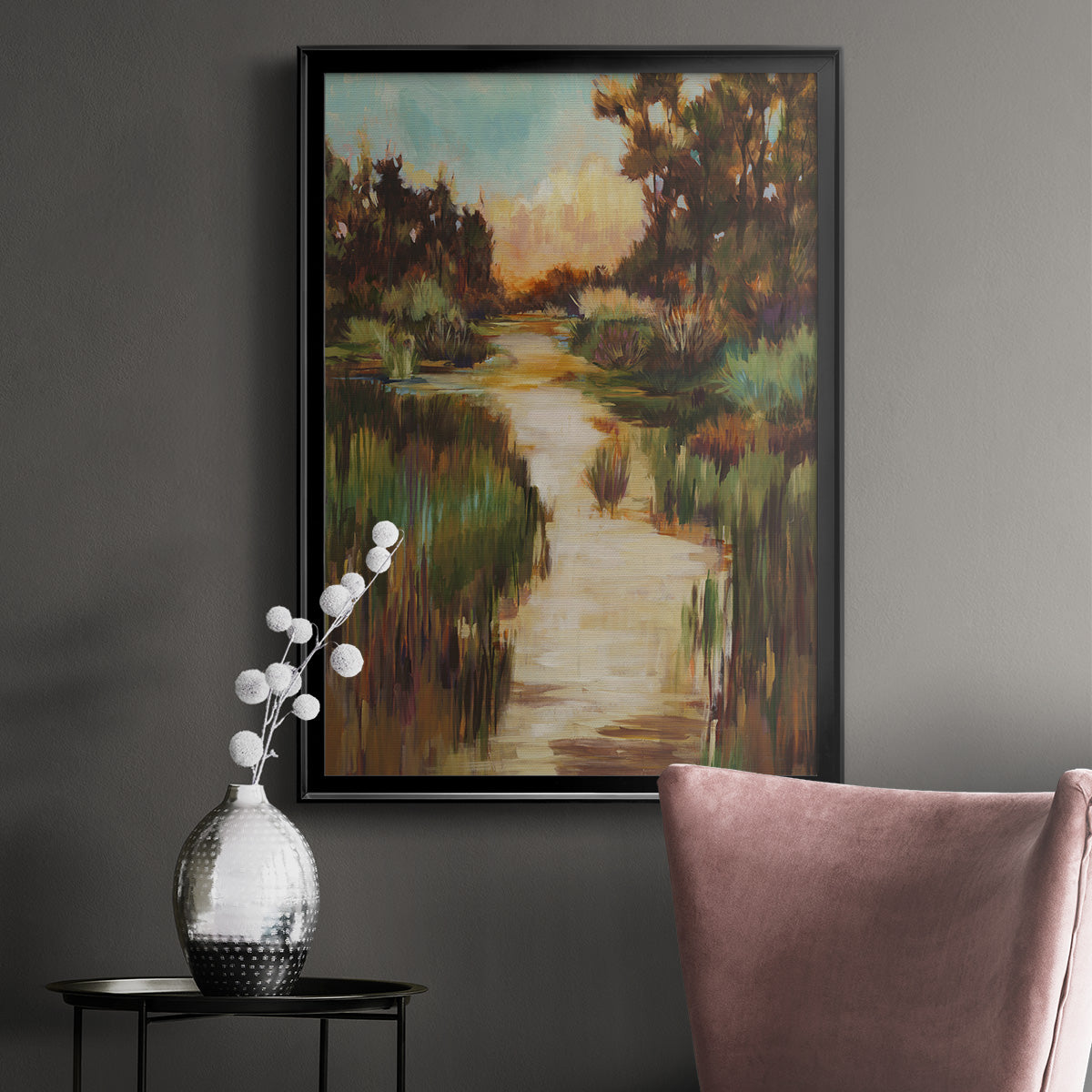 Well Worn Path - Modern Framed Canvas Print