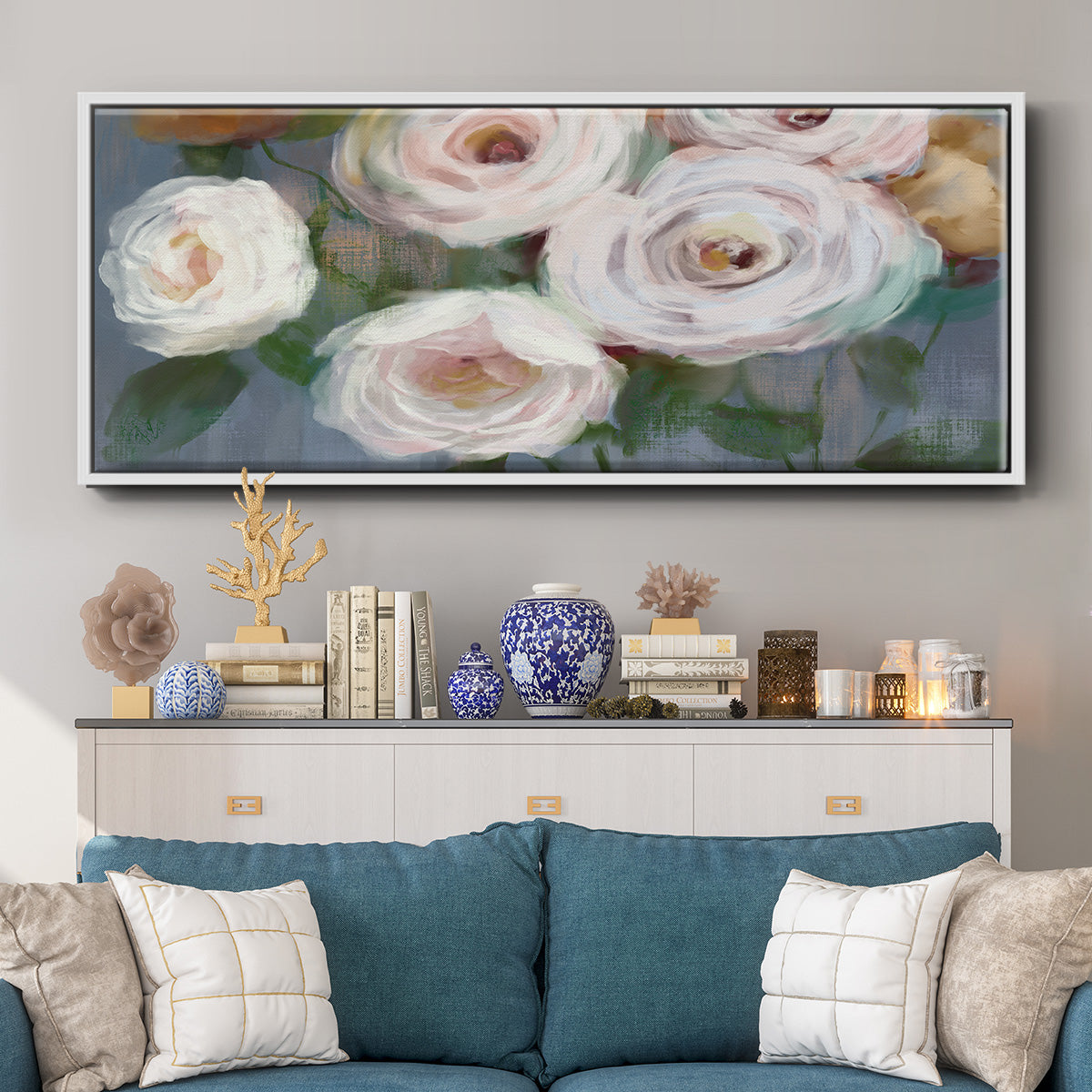 Magical Bouquet - Floater Framed Canvas Print