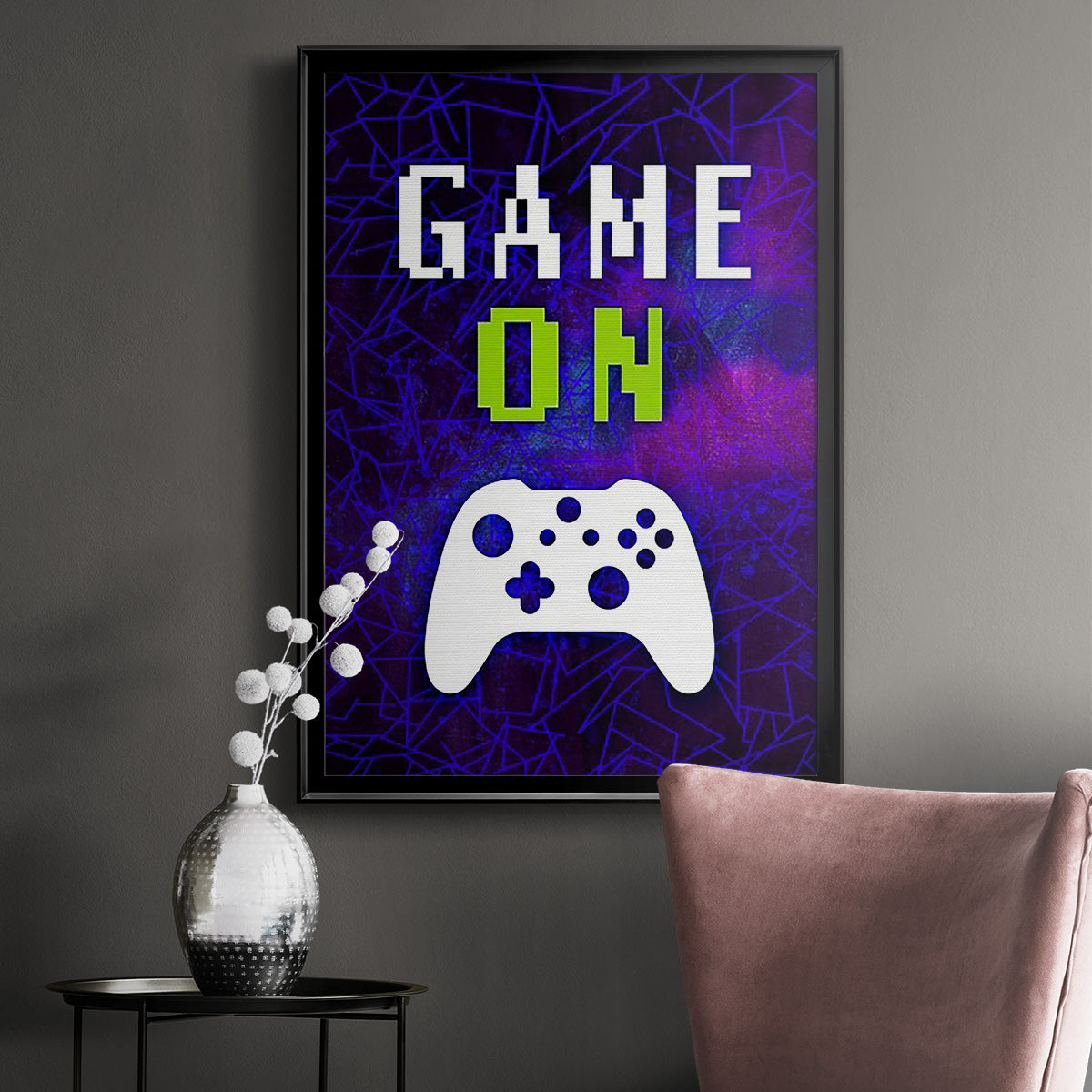 It's Game On II - Modern Framed Canvas Print